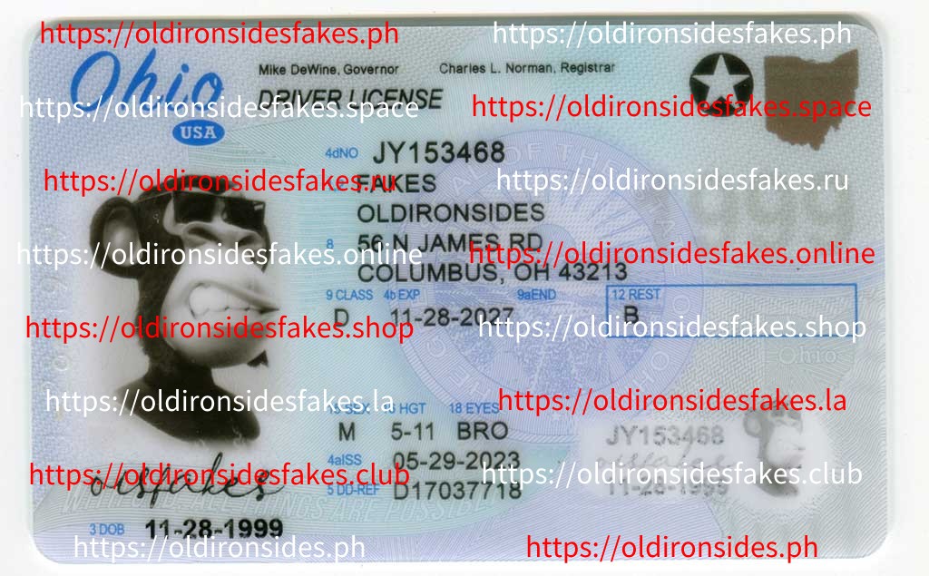 Ohio Driver License(New OH 2022 PolyCard) - OldIronsidesFakes - Best ...